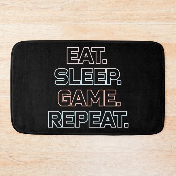 Item preview, Eat Sleep Game Repeat – Gamer Typography Design designed and sold by Art-Design-EM.