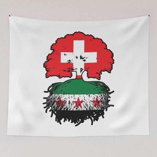 Item preview, Syrian Swiss Roots and Crown Tree designed and sold by FlagX.