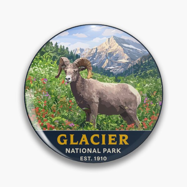 Artikelvorschau, Aufkleber für den Glacier-Nationalpark entworfen und verkauft von Gideon Emmerich.