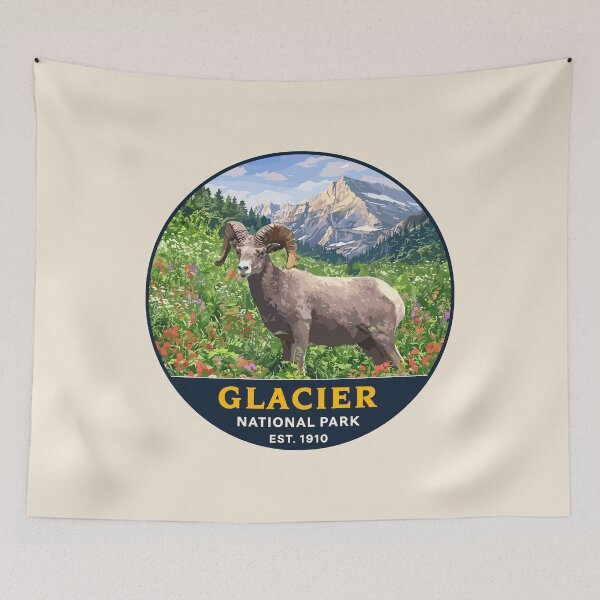 Item preview, Glacier National Park Sticker designed and sold by Gideon Emmerich.