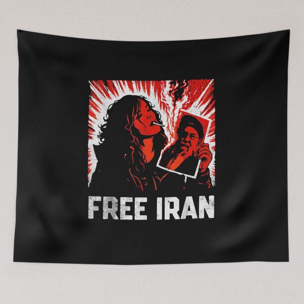 Item preview, Powerful freedom protest illustration with woman and burning photo designed and sold by RuperDelois.