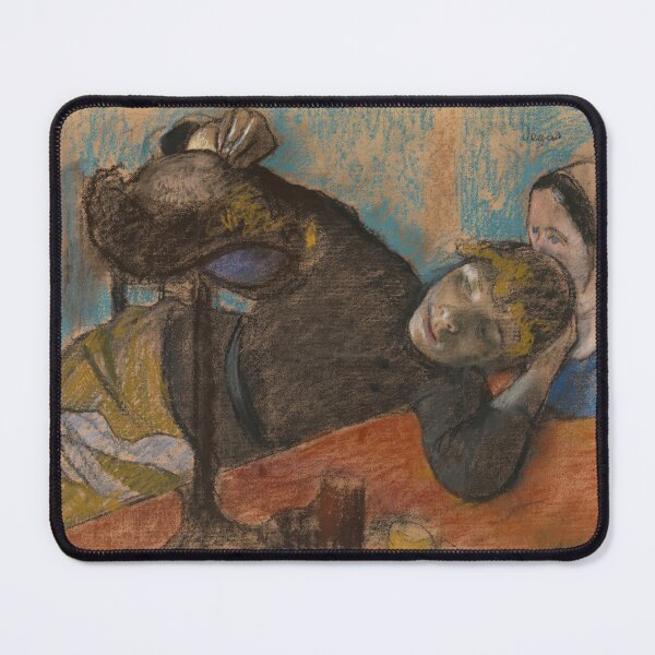 Item preview, The Milliner by Edgar Degas: Intimate Impressionist Interior Fine Art Print designed and sold by artofuniverse.