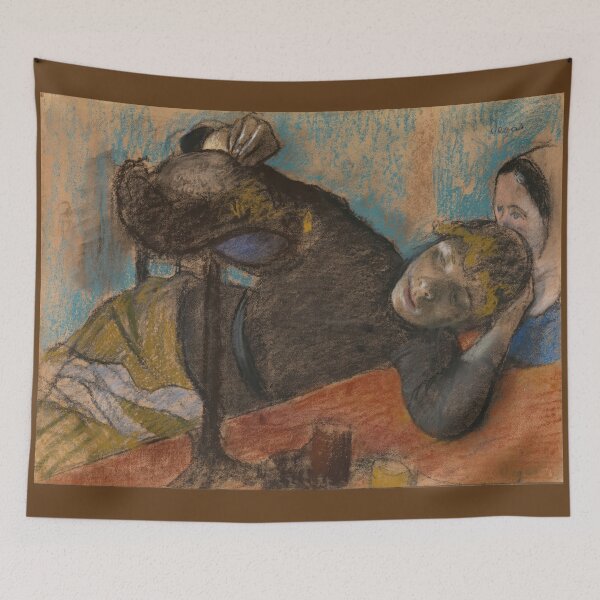 Item preview, The Milliner by Edgar Degas: Intimate Impressionist Interior Fine Art Print designed and sold by artofuniverse.