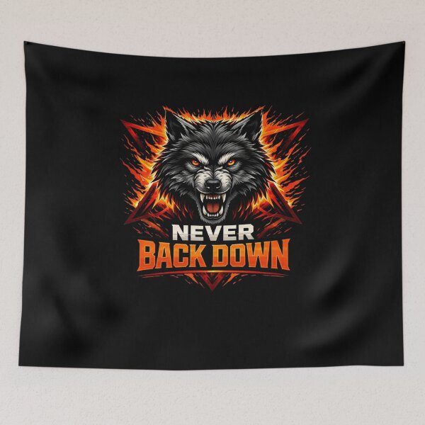 Item preview, Never Back Down Wolf Shirt – Fierce and Motivational designed and sold by quietvisualsco.