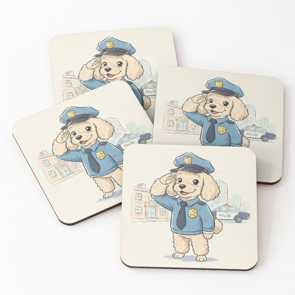 Item preview, Poodle Patrol: Brave Retro Police Officer designed and sold by VisualRotaStudio .