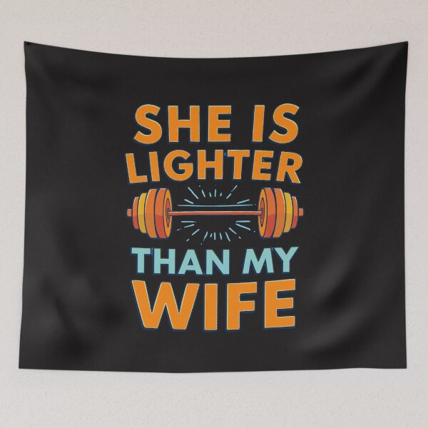 Item preview, She Is Lighter Than My Wife Sarcastic Gifts For Gym Lovers designed and sold by Martysstore.