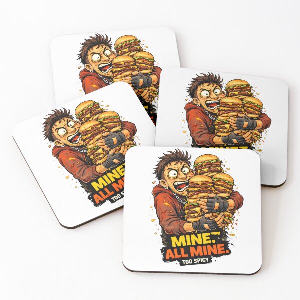 Item preview, Mine. All Mine. – Greedy Burger Hoarder Cartoon Food Design designed and sold by Snackwear Apparel.