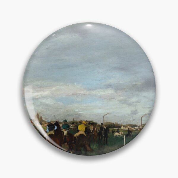 Item preview, The Races by Edgar Degas: Impressionist Horse Racing Fine Art Poster designed and sold by artofuniverse.