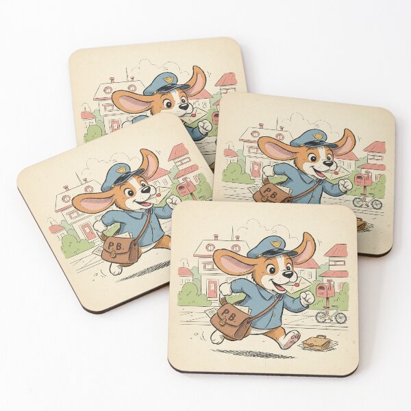 Item preview, Special Delivery Pup: Retro Mail Carrier designed and sold by VisualRotaStudio .