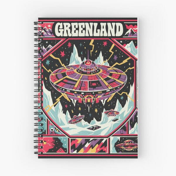 Item preview, Greenland Arctic Alien Base Electric Psychedelic UFO Art designed and sold by zzz888.