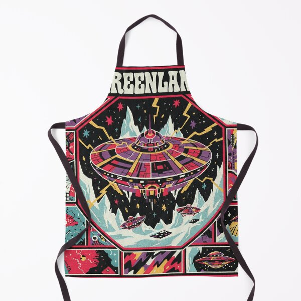 Item preview, Greenland Arctic Alien Base Electric Psychedelic UFO Art designed and sold by zzz888.