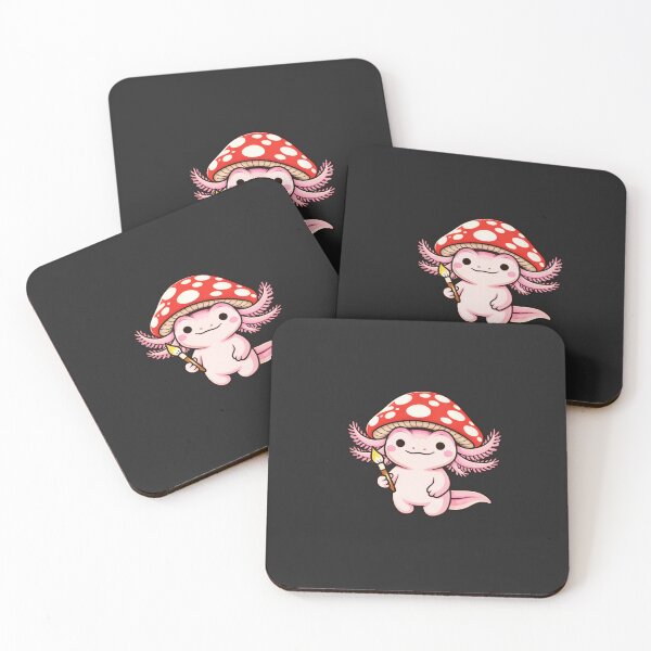Item preview, Minimal Artist Axolotl with Mushroom Hat – Cute Creative Icon Illustration designed and sold by ColorSplash123.