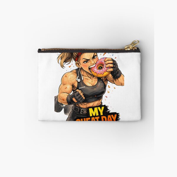 Item preview, My Cheat Day – Strong Gym Girl Eating Donut | Funny Fitness Food Art designed and sold by Snackwear Apparel.