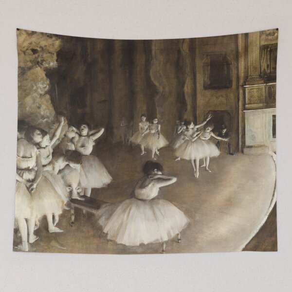 Item preview, The Rehearsal of the Ballet on Stage by Edgar Degas: Ballet Art Poster designed and sold by artofuniverse.