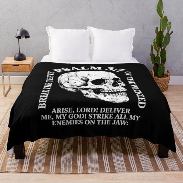 Item preview, Dark religious skull illustration with dramatic scripture inspired gothic symbolism designed and sold by HarinDonreka.