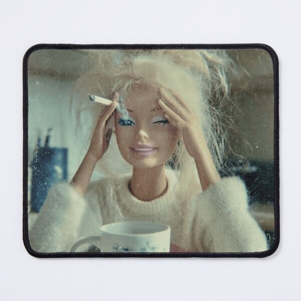 Item preview, Surreal vintage doll portrait with cigarette coffee and melancholic aesthetic designed and sold by HarinDonreka.