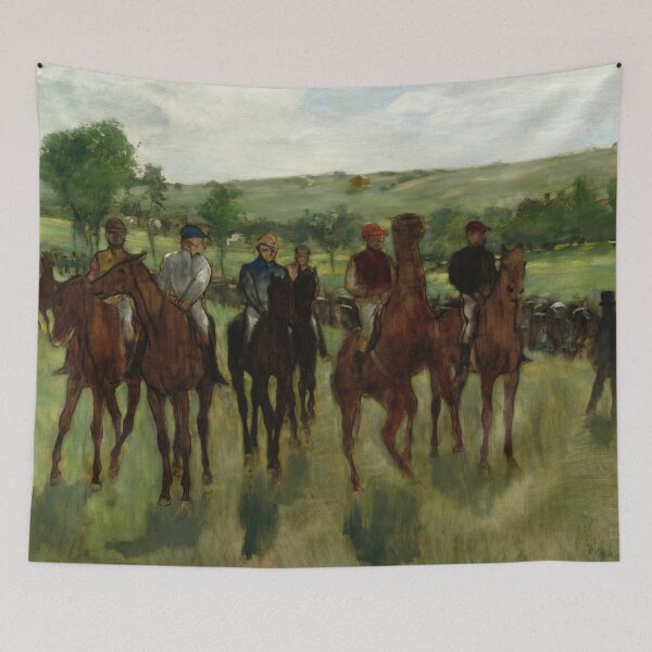 Item preview, The Riders by Edgar Degas: Impressionist Equestrian Fine Art Poster designed and sold by artofuniverse.