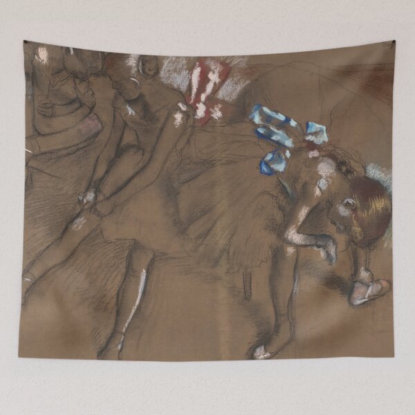 Item preview, Three Dancers Resting by Edgar Degas: Impressionist Ballet Fine Art Poster designed and sold by artofuniverse.