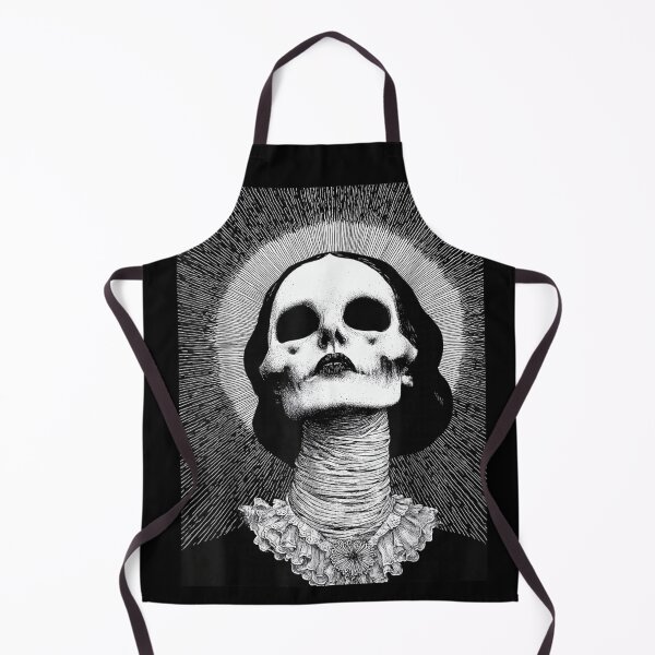 Item preview, Gothic skull portrait with radiant halo in detailed woodcut style designed and sold by HarinDonreka.