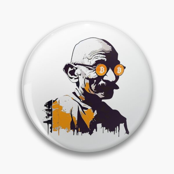 Item preview, Bitcoin Gandhi - Financial Peace & Decentralization designed and sold by Moccroad.
