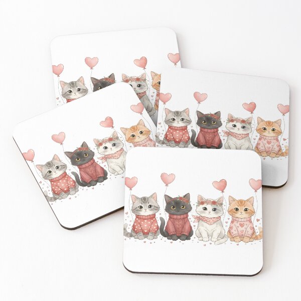 Item preview, Preppy Valentine Cats, Valentine, Funny Valentine, Black Cat, Meowy Valentines Cat, Cat Lover, Black Cat Hearts designed and sold by DesignDenDo ⭐⭐⭐⭐⭐.
