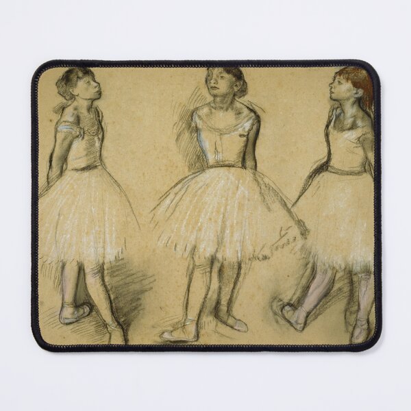 Item preview, Three Studies of a Dancer in Fourth Position by Edgar Degas: Ballet Sketch Poster designed and sold by artofuniverse.