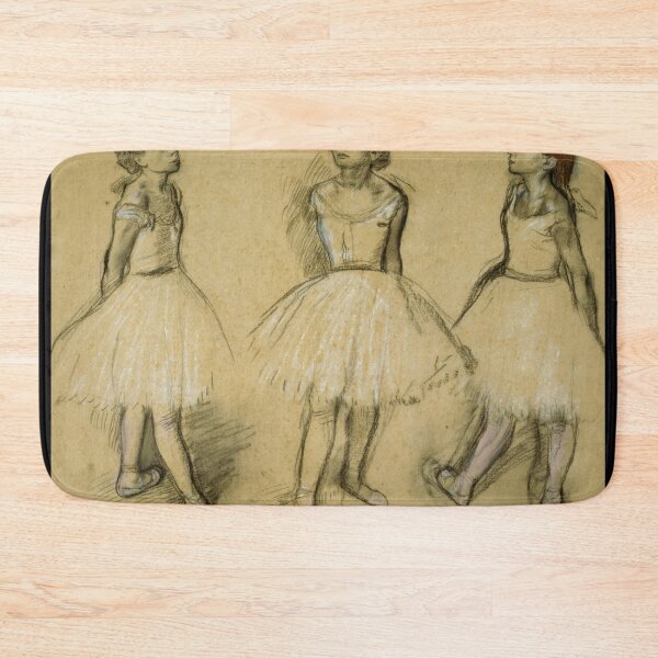 Item preview, Three Studies of a Dancer in Fourth Position by Edgar Degas: Ballet Sketch Poster designed and sold by artofuniverse.