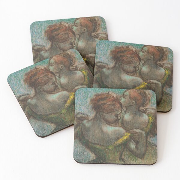 Item preview, Two Dancers Half Length by Edgar Degas: Impressionist Ballet Art Poster designed and sold by artofuniverse.