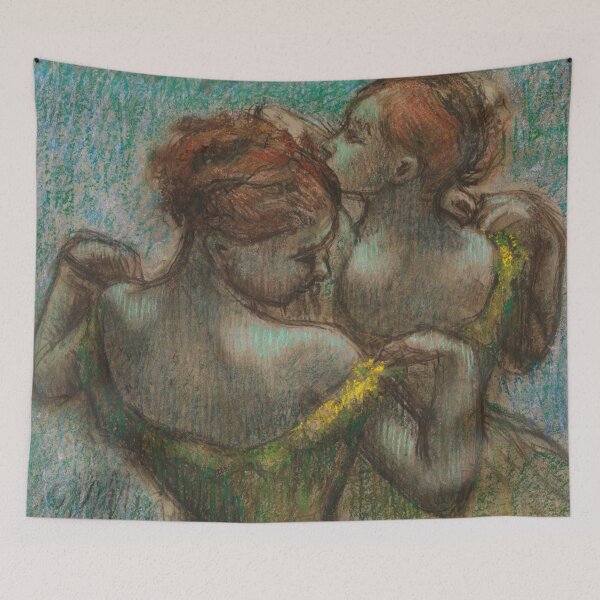 Item preview, Two Dancers Half Length by Edgar Degas: Impressionist Ballet Art Poster designed and sold by artofuniverse.