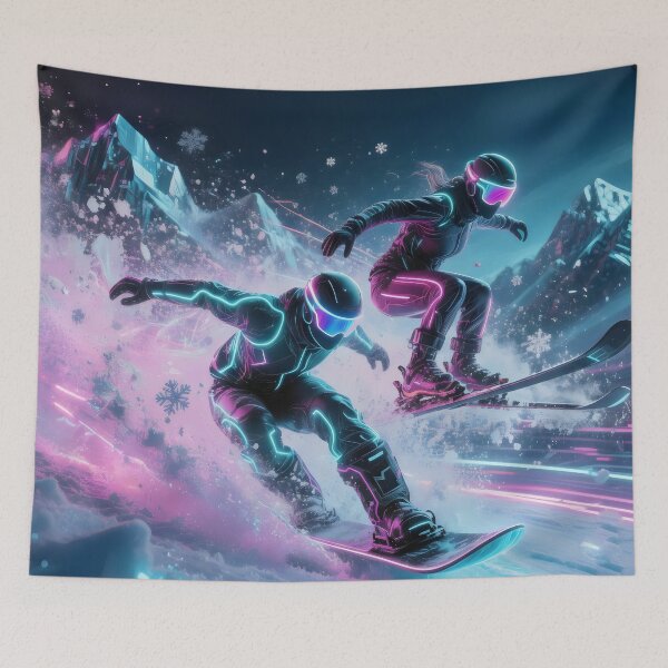 Item preview, Neon snow riders. designed and sold by MyHappyArtShop.