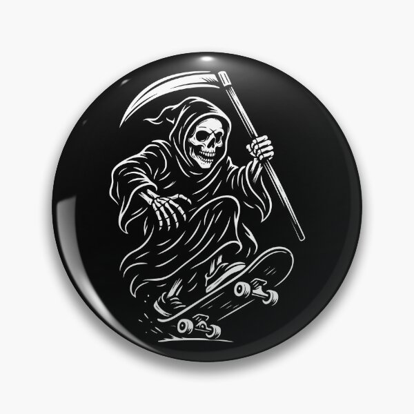 Item preview, Grim Reaper on a skateboard – Funny skull design designed and sold by drizzd.