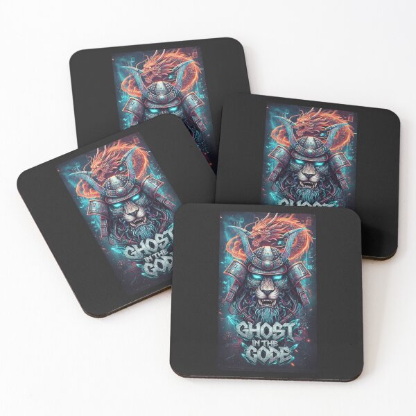 Item preview, Cyber Samurai Lion Graffiti T-Shirt, Urban Ghost in the Code Art designed and sold by TshirtAlles .