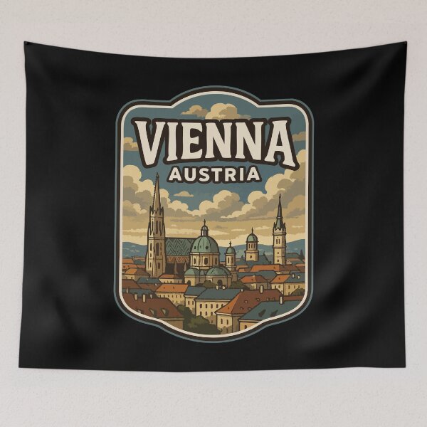 Item preview, Vienna Austria Vintage Travel designed and sold by TomFrontierArt.