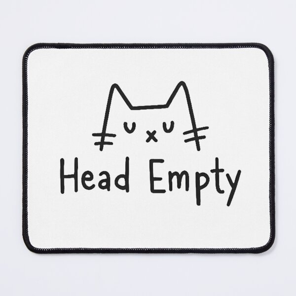 Item preview, Head Empty – Minimal Cat Humor Design for Developers & Cat Lovers designed and sold by FeelFreeStore.