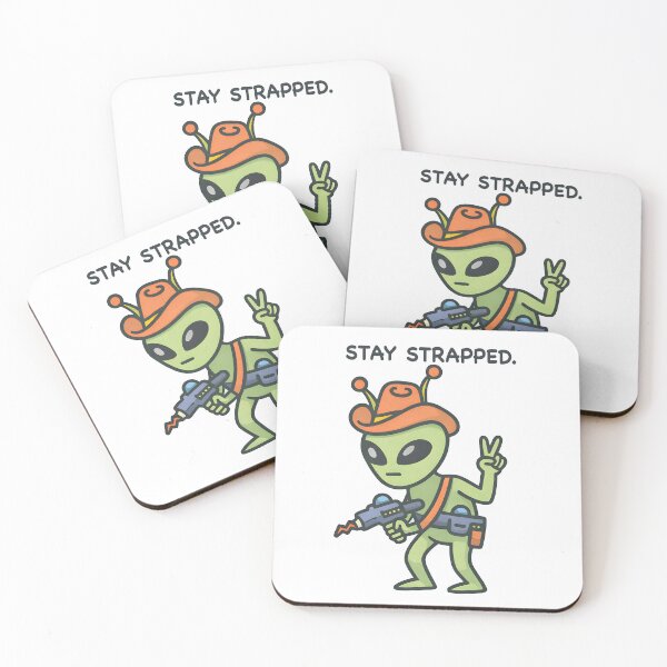Item preview, Cute Alien with Ray Gun – Funny Sci Fi Cartoon Illustration designed and sold by Senkov.