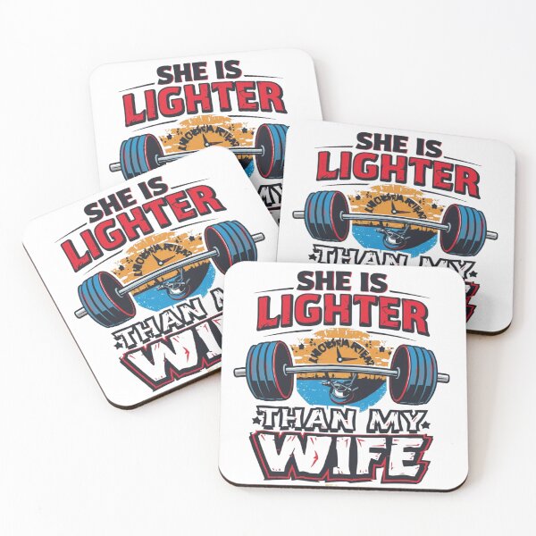 Item preview, She Is Lighter Than My Wife Sarcastic Gifts For Gym Lovers designed and sold by Martysstore.