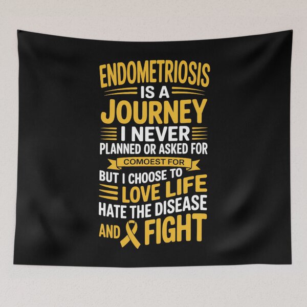 Item preview, Endometriosis is a Journey I Fight! designed and sold by tiekanamac.