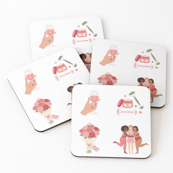 Item preview, Self-Love and Galentine's Day Self-Care Illustration Set designed and sold by NonditStudio.