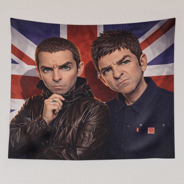 Item preview, liam and noel with a cartoon slant designed and sold by bluefrog.