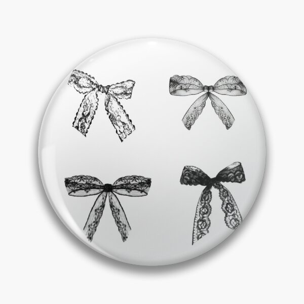 Item preview, black and white ribbons bows designed and sold by inainart.
