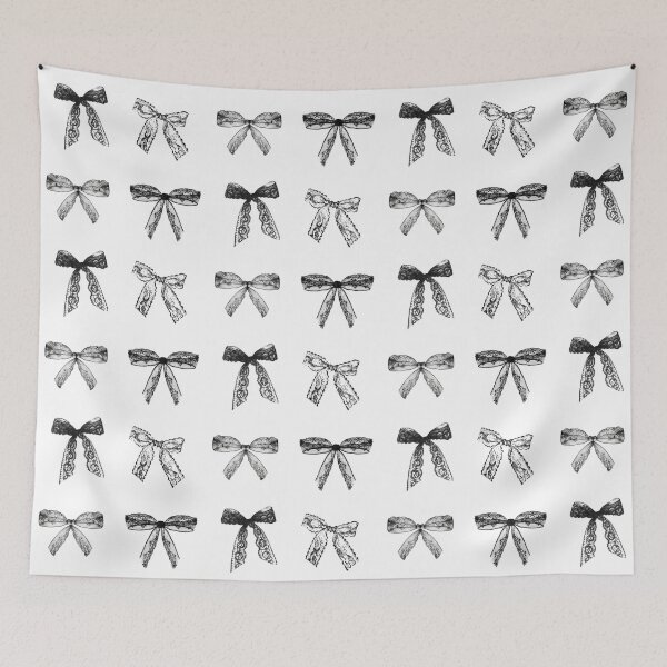 Item preview, black and white ribbons bows designed and sold by inainart.