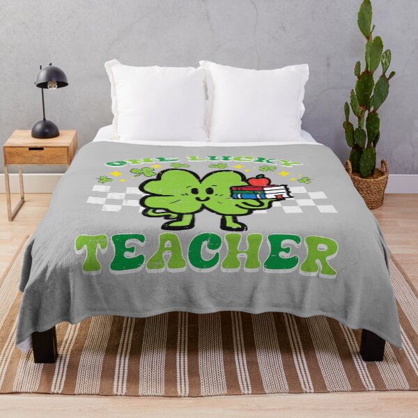 Item preview, St Patrick Day Shamrock One Lucky Teacher Retro Saint Pattys designed and sold by mjohnson9.