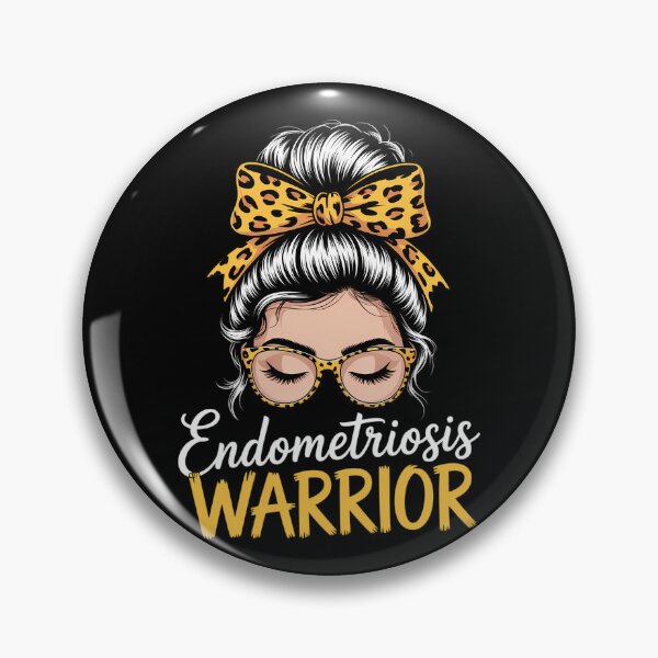 Item preview, Endometriosis Warrior Messy Bun Uterus Endometrium designed and sold by tiekanamac.
