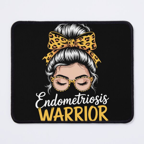 Item preview, Endometriosis Warrior Messy Bun Uterus Endometrium designed and sold by tiekanamac.