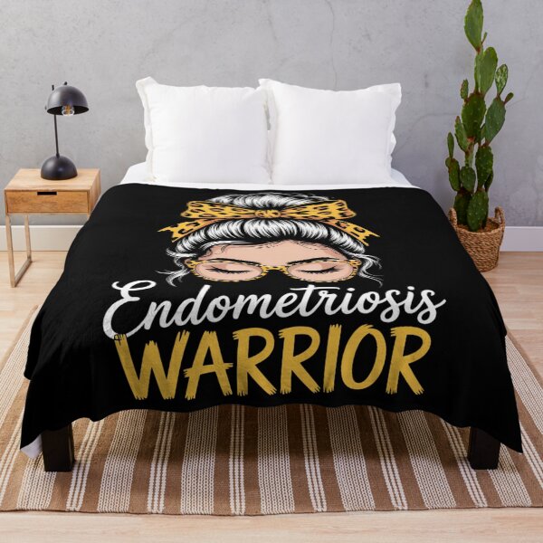 Item preview, Endometriosis Warrior Messy Bun Uterus Endometrium designed and sold by tiekanamac.