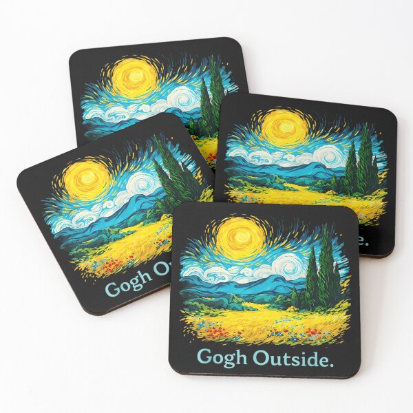 Item preview, Colorful impressionist landscape parody encouraging outdoor creativity and artistic inspiration designed and sold by DaphoLatara.
