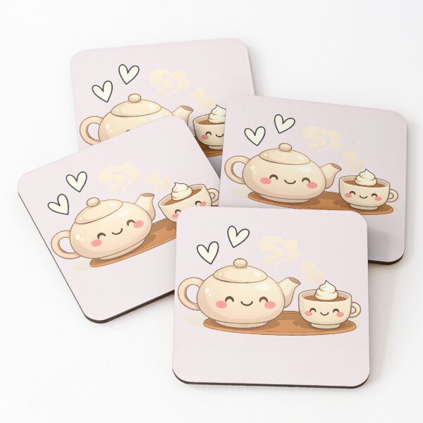 Item preview, Cozy Tea & Coffee Kawaii Friends designed and sold by MeghannsMinimalMeals.