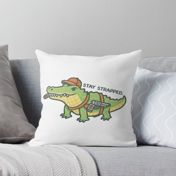 Item preview, Stay Strapped Crocodile Cartoon Illustration designed and sold by Senkov.