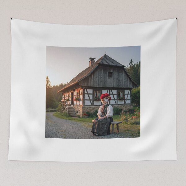 Artikelvorschau, Black Forest Idyl - Marie at the Farmhouse - Schwarzwald Tradition entworfen und verkauft von iL PhotoArt Germany.