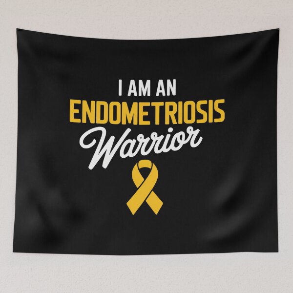 Item preview, Endometriosis Warrior Uterus Endometrium Yellow Ribbon designed and sold by tiemacopaxer.